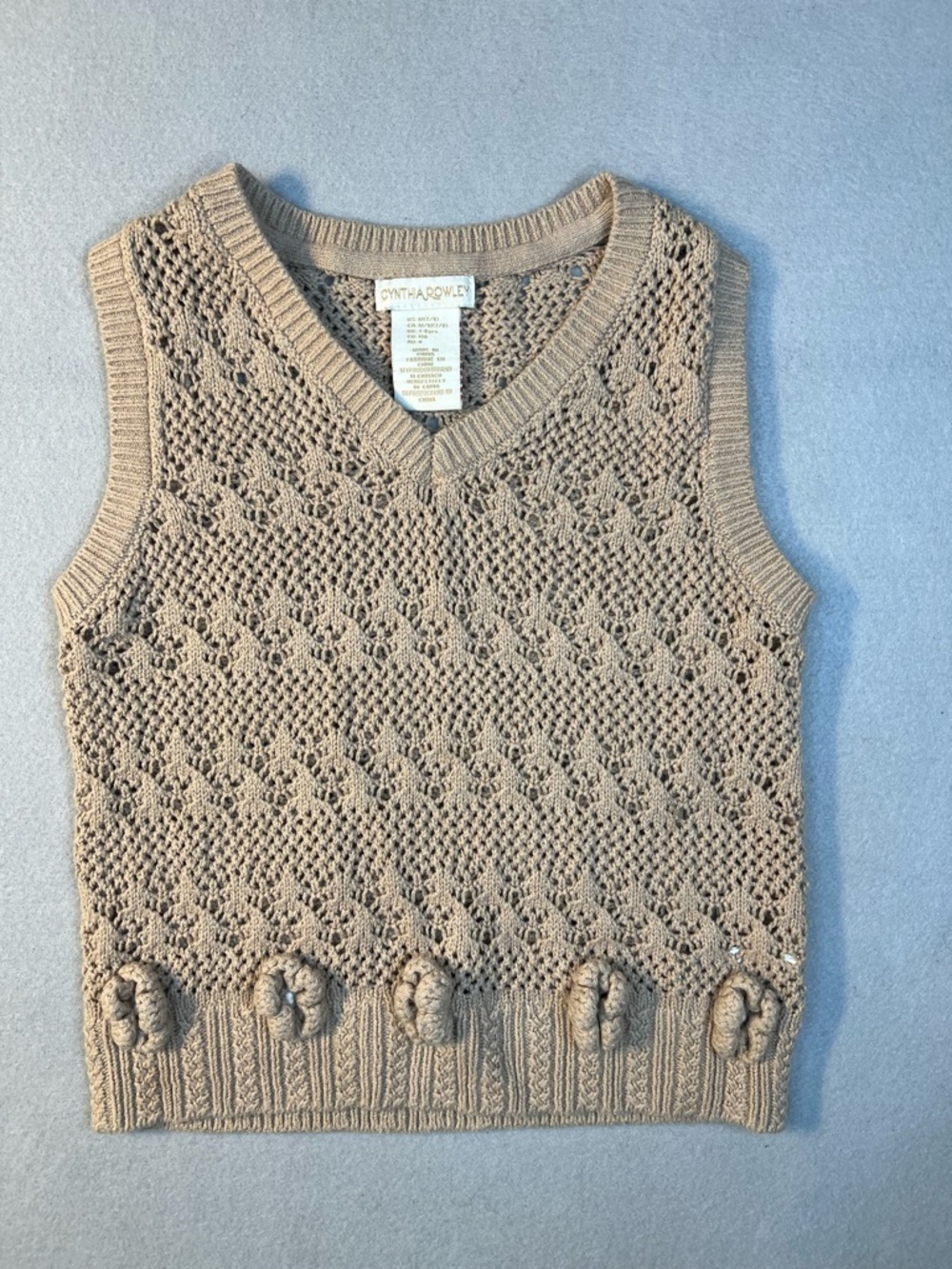 Cynthia Rowley loose knit sleeveless top